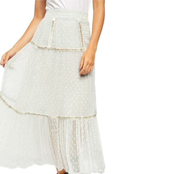 Free People Dresses & Skirts - Free People Ella Midi Tiered Skirt Sugar Plum